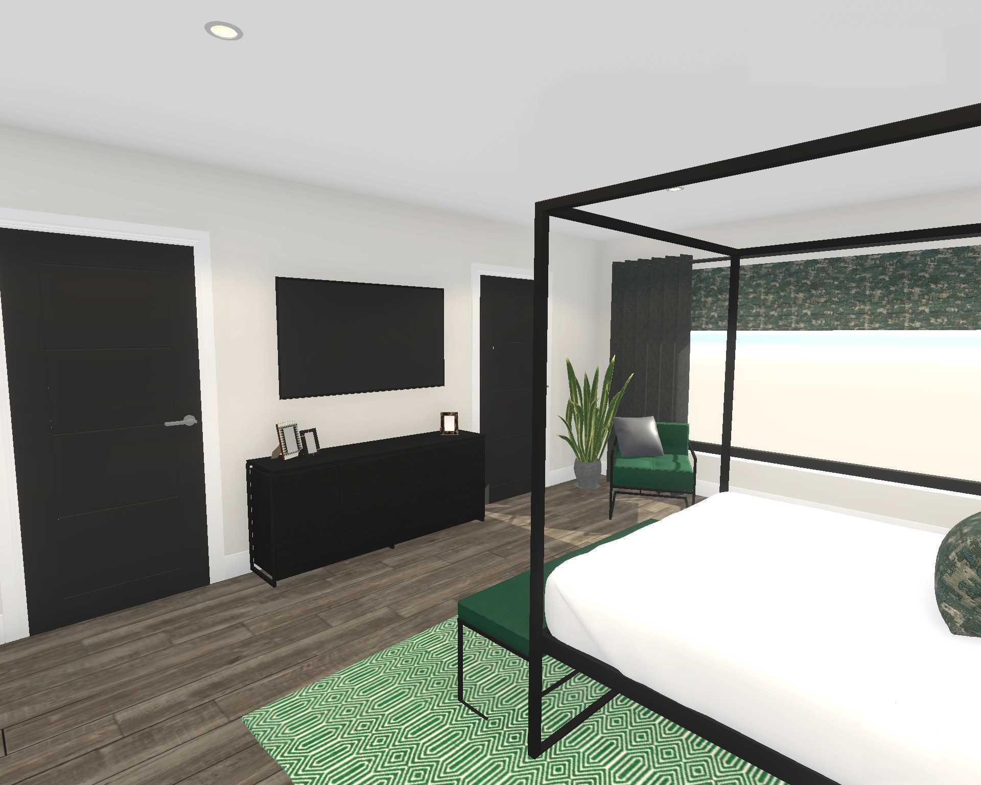Double bedroom with TV