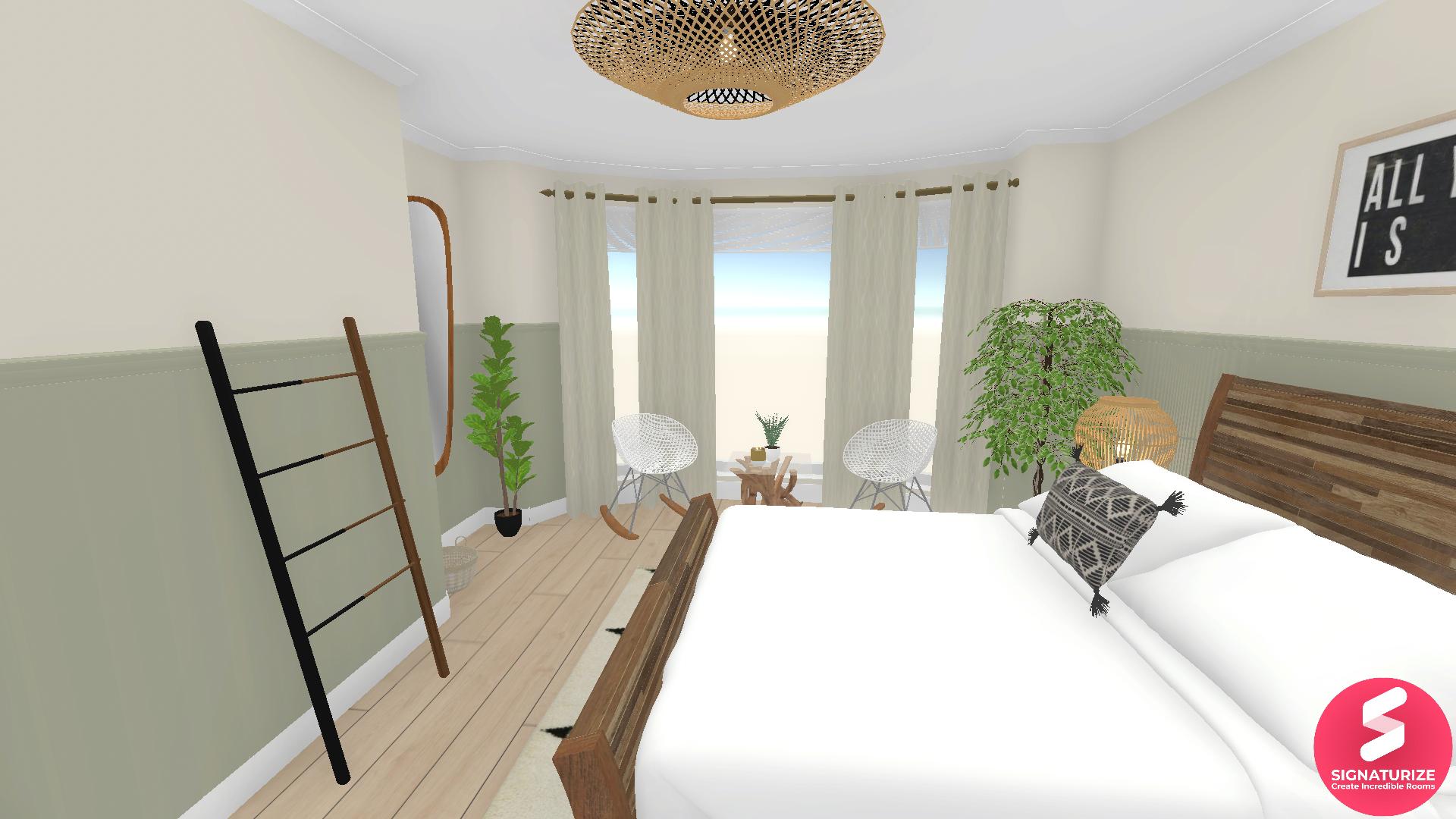 Boho Bedroom with Eco Furniture Set and complimentary wall decor Boho Bedroom with Eco Furniture Set and complimentary wall decor