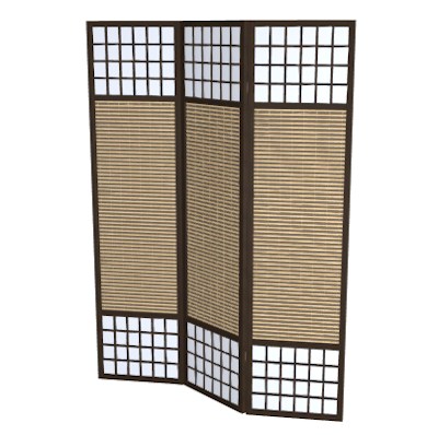 black and bamboo screen