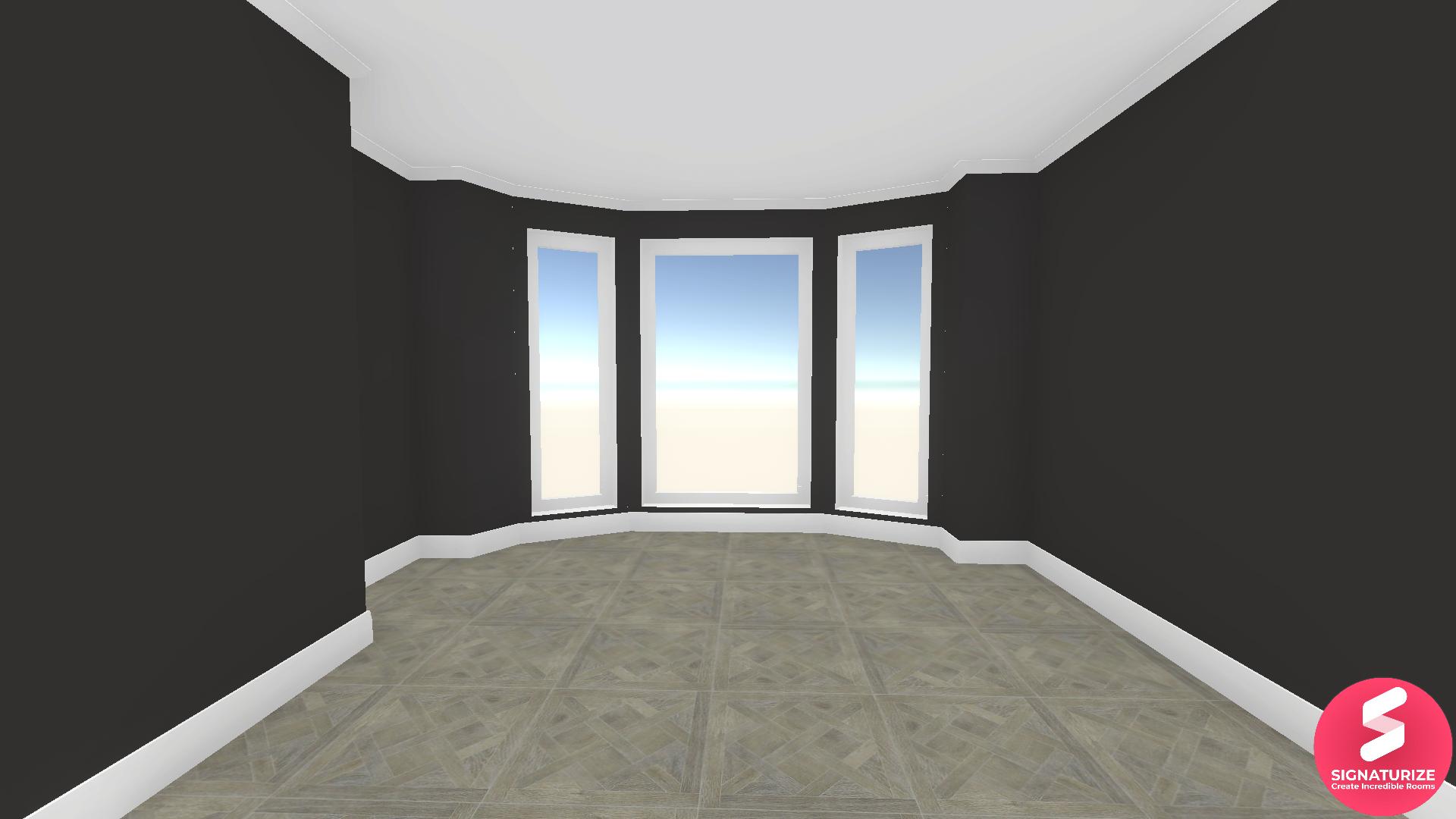 Empty Snug Room with Large Windows Empty Snug Room with Large Windows