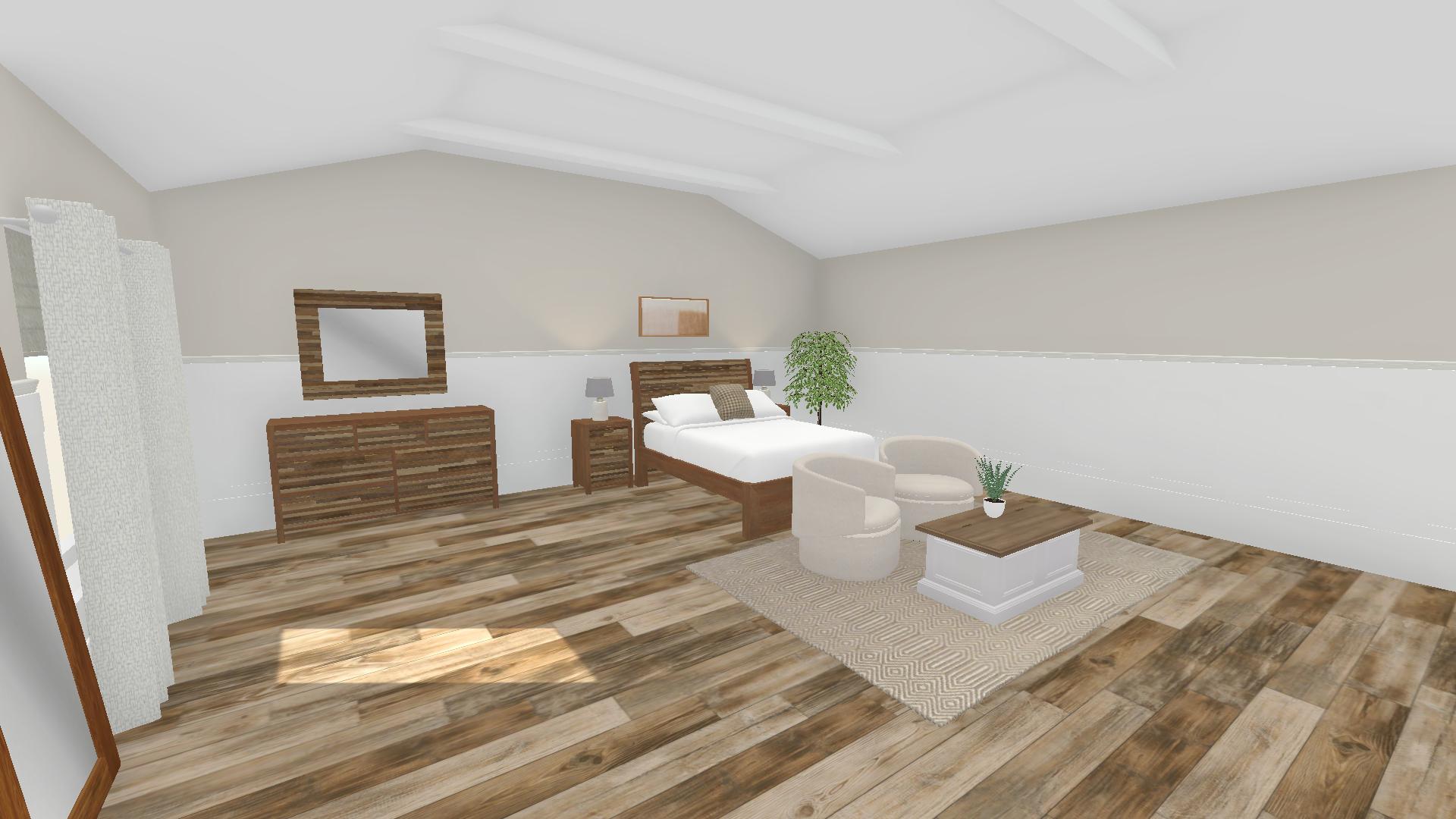 Boho Bedroom Idea with sustainable Artwork 2