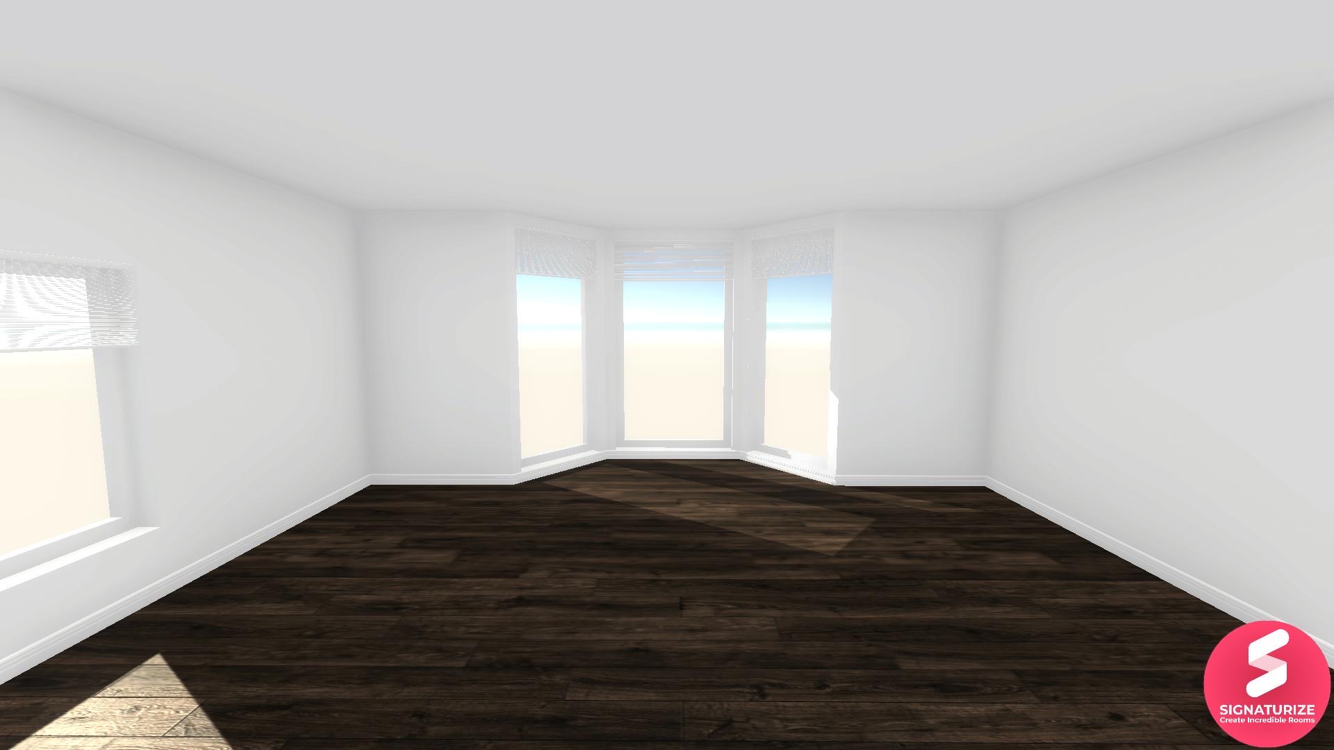 Empty Room with Bay Window