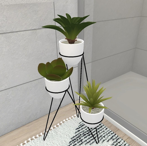 pot plants for bathroom design