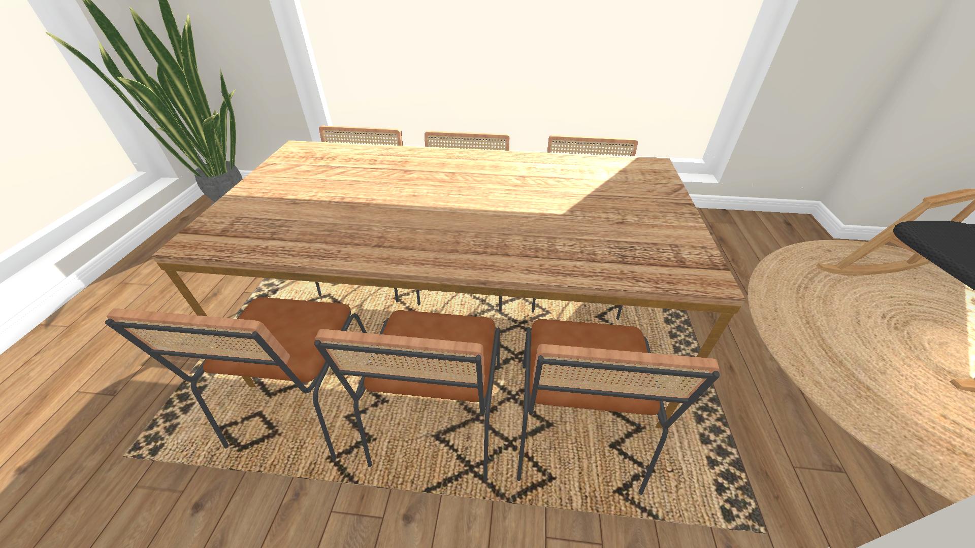Rattan furniture dining set