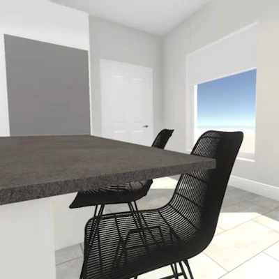 kitchen-chairs Wire frame Chair at kitchen revamp Island